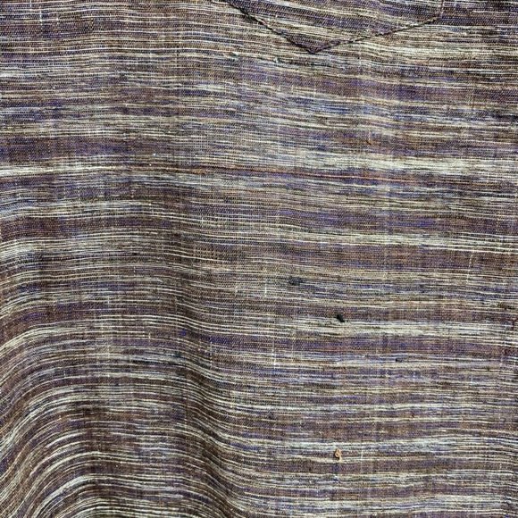 Smart Look Guayabera VTG Men's Striped Pop Over Dress Shirt - Picture 4 of 8